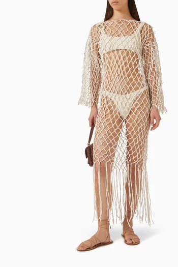 Capri Fringe Dress in Macrame