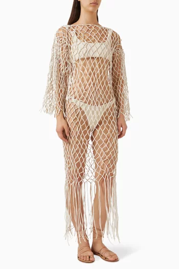 Capri Fringe Dress in Macrame
