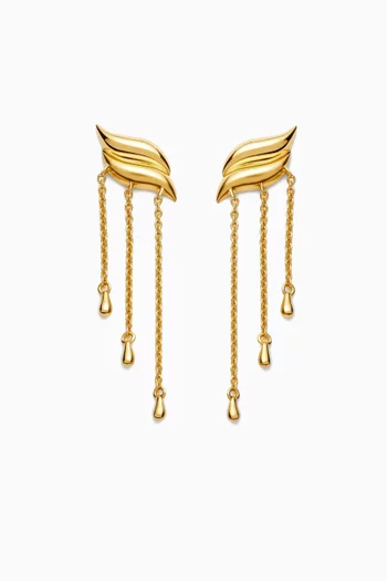 Savi Waterfall Drop Earrings in 18kt Gold Vermeil