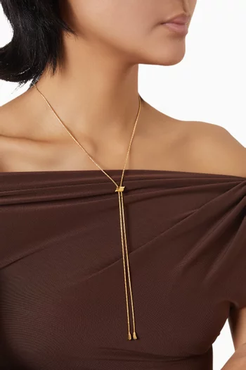 Savi Slider Lariat Necklace in 18kt Recycled Vermeil