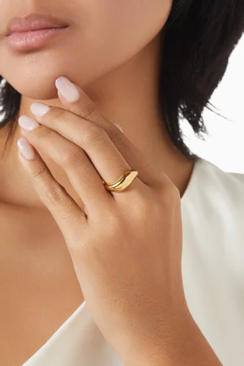 Savi Signature Stacking Ring in 18kt Recycled Gold Vermeil