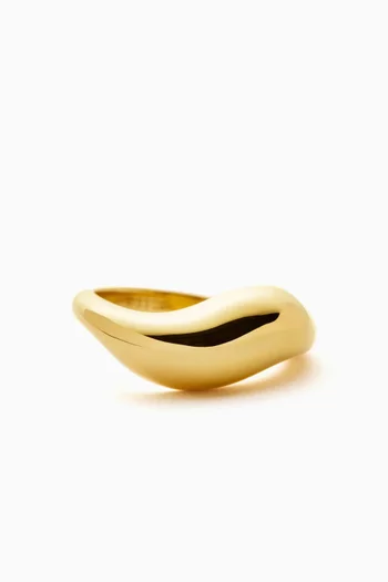 Savi Signature Stacking Ring in 18kt Recycled Gold Vermeil