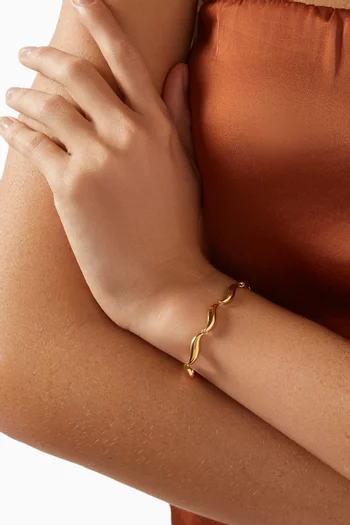 Savi Signature Chain Bracelet in 18kt Gold-plated Brass