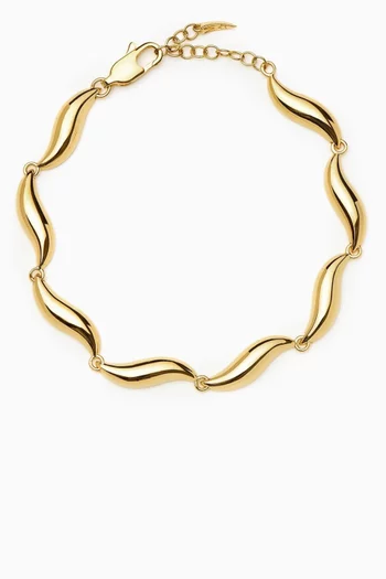 Savi Signature Chain Bracelet in 18kt Gold-plated Brass