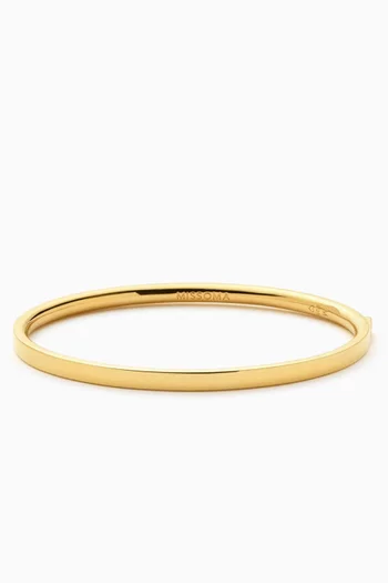 Classic Hinged Bangle in 18kt Gold-plated Vermeil