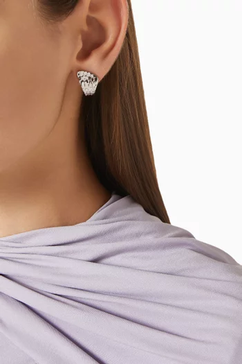 High-gloss Snake Earrings in 18kt White Gold