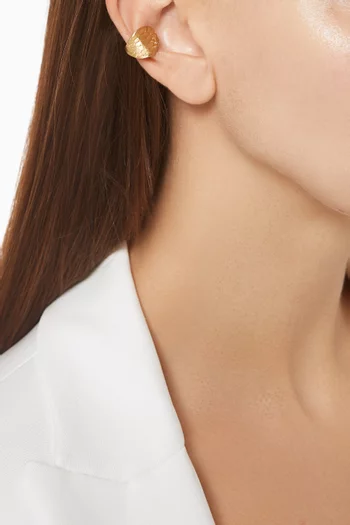 High-gloss Snake Single Ear Cuff in 18kt Gold