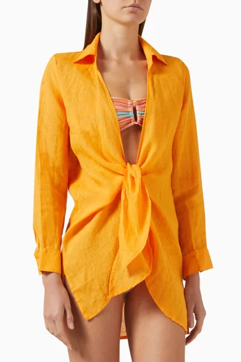 Millie Tie Cover-up in Linen
