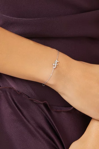 'Hobb' Diamond Bracelet in 18kt White Gold
