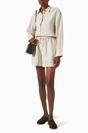 Relaxed-fit Shorts in Linen