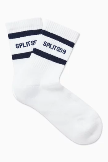 Logo Strip Quarter Socks
