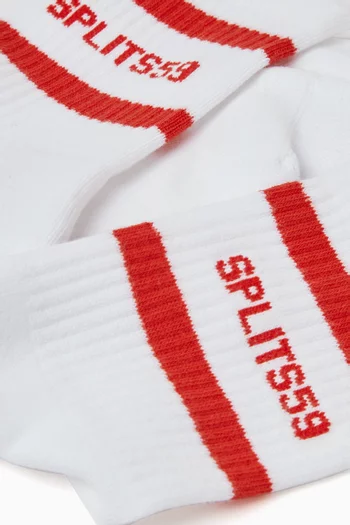 Logo Strip Quarter Socks