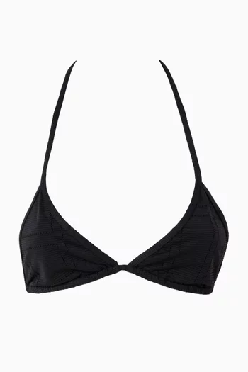 Monogram Pointelle Bikini Top