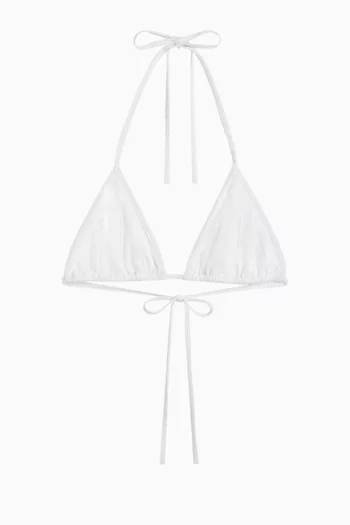 Monogram Pointelle Bikini Top