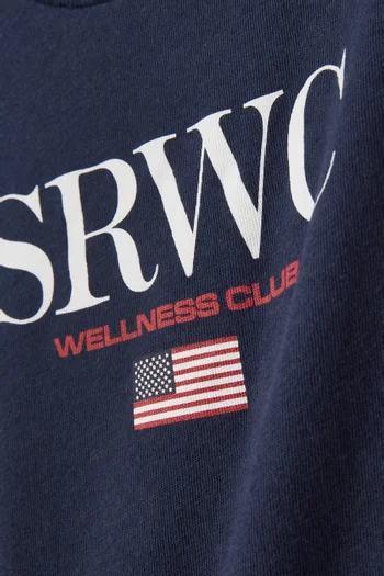 تي شيرت بطبعة بحرية قطن