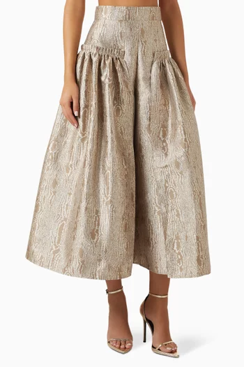 Jacquard Wide-leg Pants