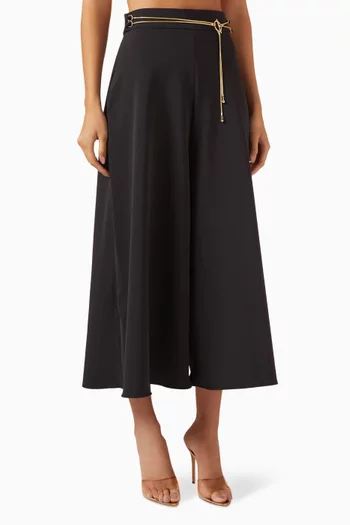 Wide-leg Belted Pants