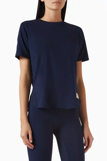 Curved Hem T-shirt in Recycled Softskin