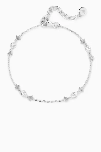 Station Bracelet in Sterling Silver