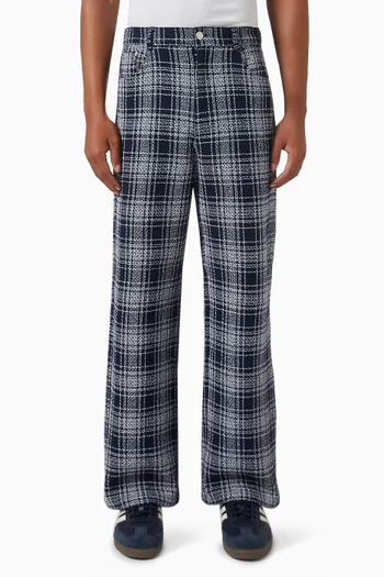 Check Pants in Cotton-blend