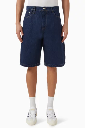 Mid-length Shorts in Cotton-denim