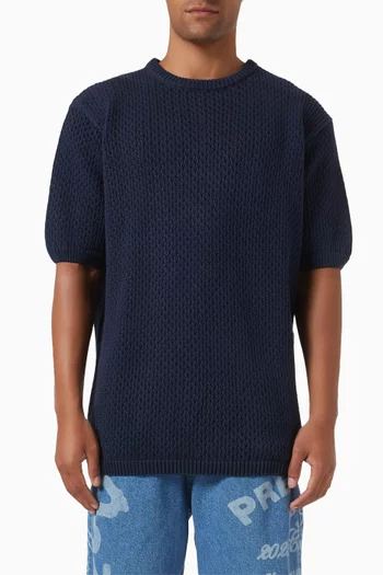 T-shirt in Crochet Knit