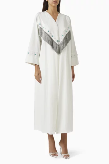 Embellished Fringe Abaya & Sheila