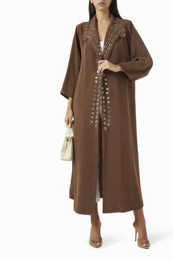 Eyelet Collared Abaya & Sheila