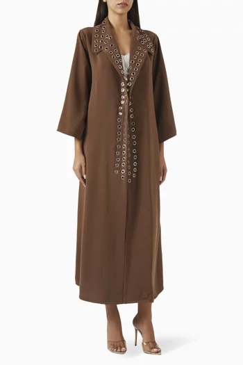 Eyelet Collared Abaya & Sheila