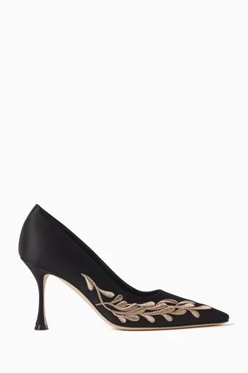 Rabata 90 Pumps in Embroidered Satin