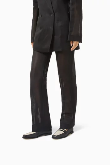 حذاء سهل الارتداء بيري بشريط بيني جلد عجل