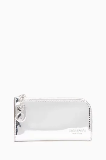 Small Devin Bifold Wallet in Metallic Patent Leather