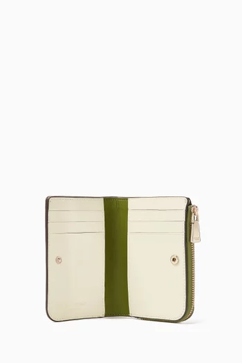 Ava Zip Bifold Wallet in Leather
