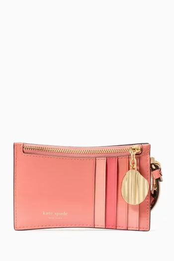 Snack Time Card Case in Faux Patent Leather