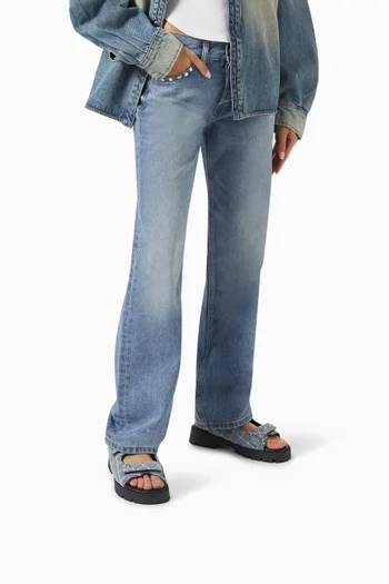 The Sunny Sandals in Quilted Denim