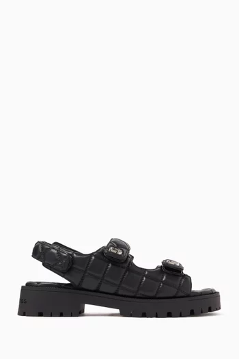 The Sunny Sandals in Quilted Leather
