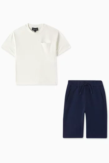 Logo T-shirt & Shorts Set in Jersey