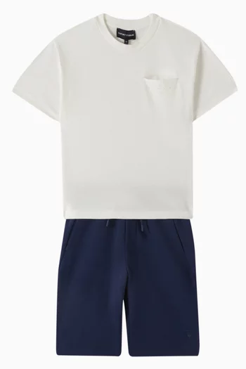 Logo T-shirt & Shorts Set in Jersey