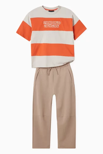 Thick Stripe Graphic T-shirt in Cotton