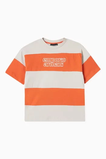 Thick Stripe Graphic T-shirt in Cotton