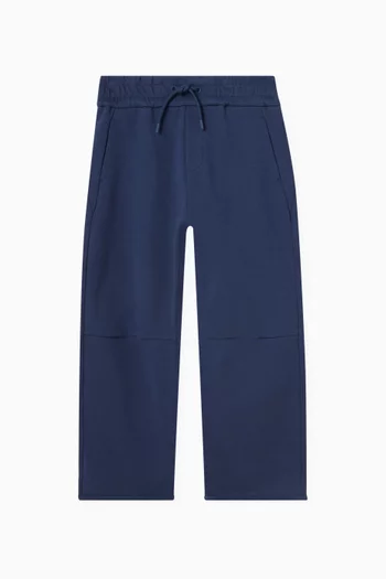 Logo Panel Sweatpants in Cotton