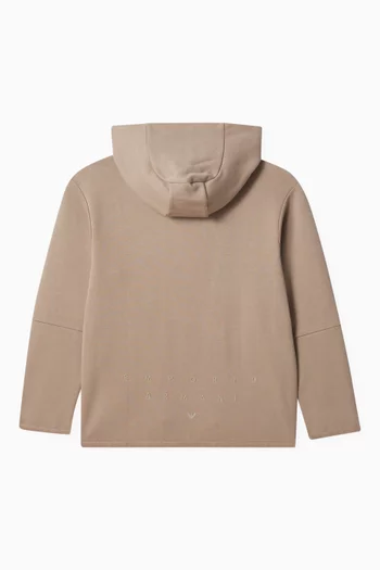 EA Logo Zip-up Hoodie in Cotton