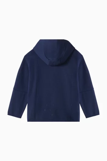 EA Logo Zip-up Hoodie in Cotton