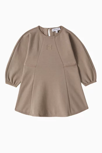 فستان قصير بشعار الماركة