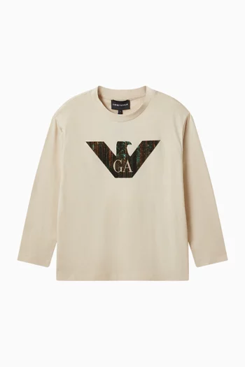 Graphic Print T-shirt in Cotton