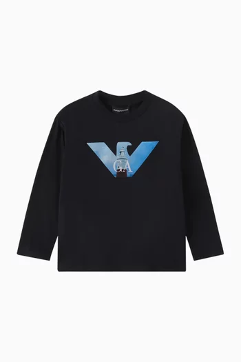 Graphic Print T-shirt in Cotton