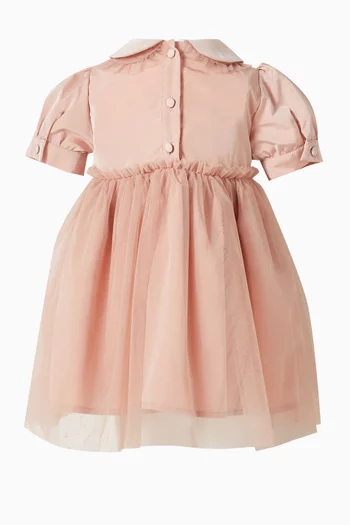 فستان بنمط قميص بشعار الماركة