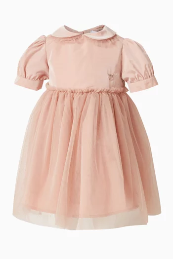 فستان بنمط قميص بشعار الماركة