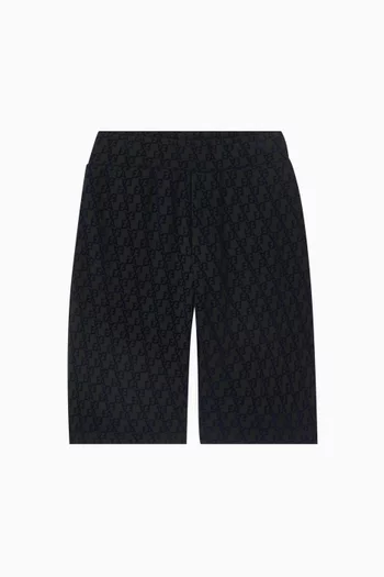 Flocked Logo Shorts
