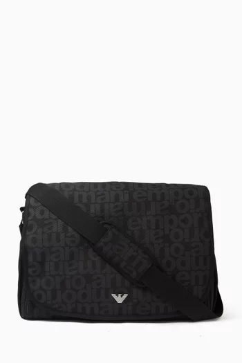 Printed Logo Nylon Changing Bag